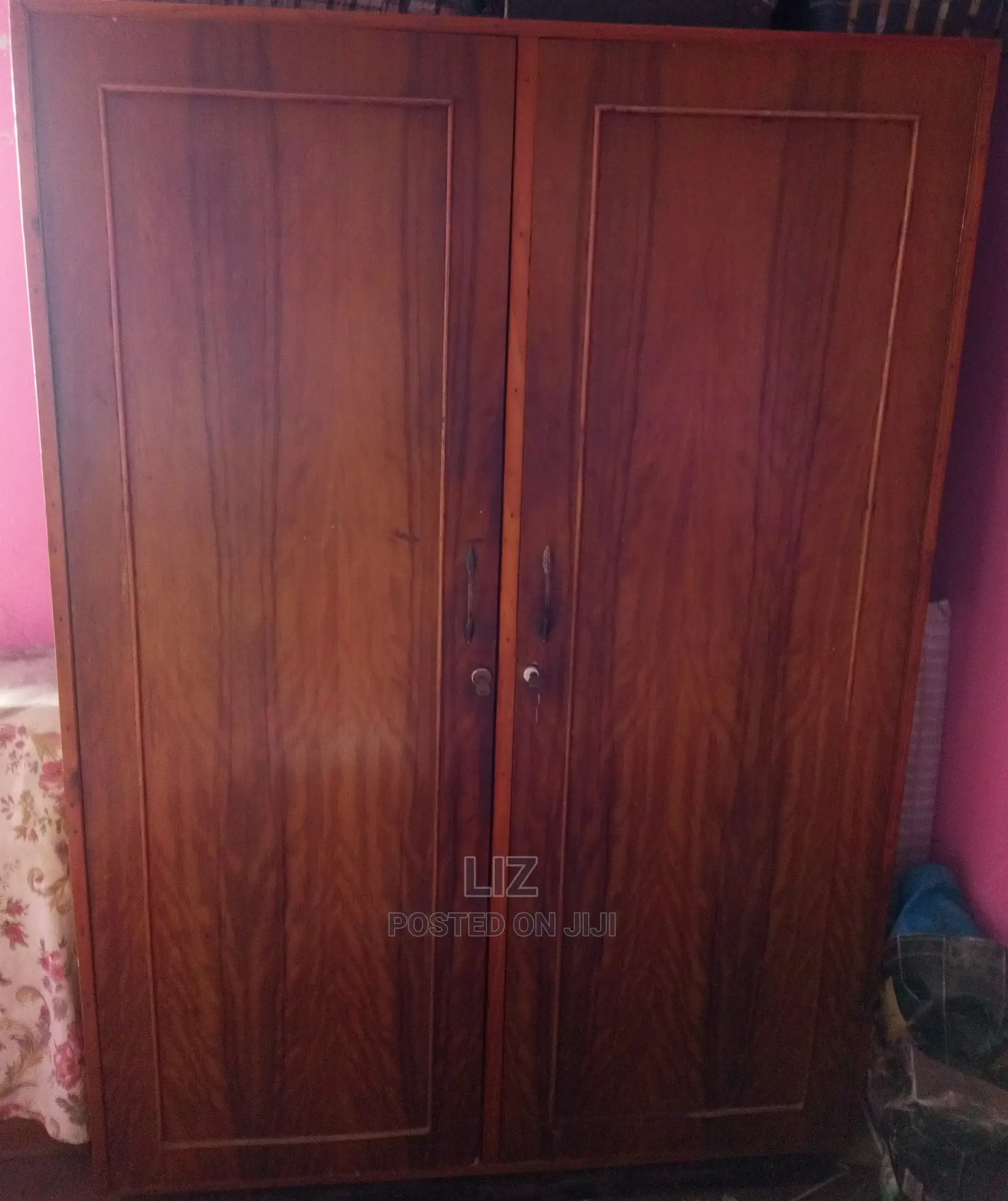 Wooden Dresser With Mirror and a Shoe Rack