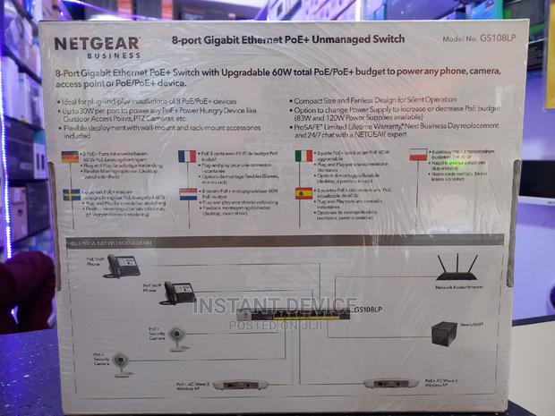 NETGEAR 8 Port Gigabit Poe Switch - thumbnail 2
