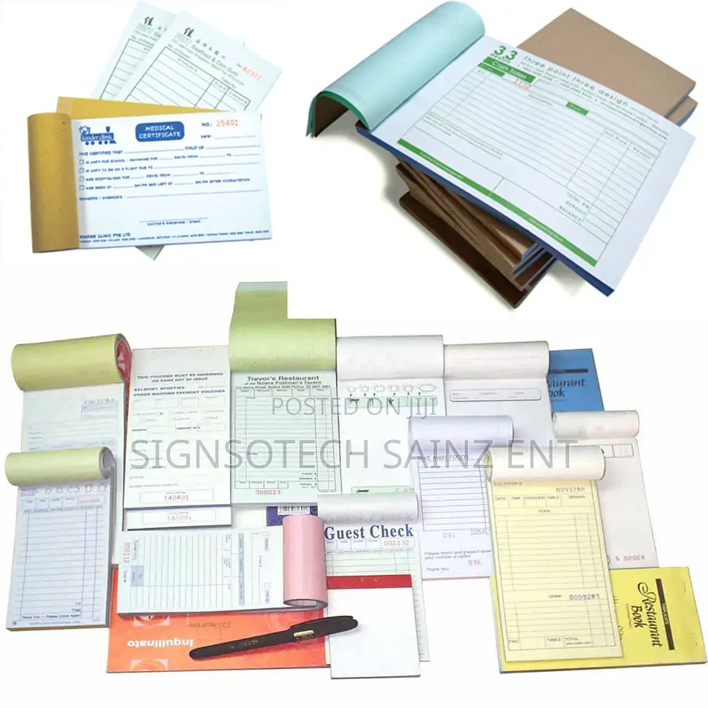 Printing of Invoice Books
