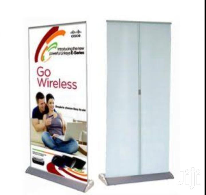 Wide Broad Base Roll Up Banner