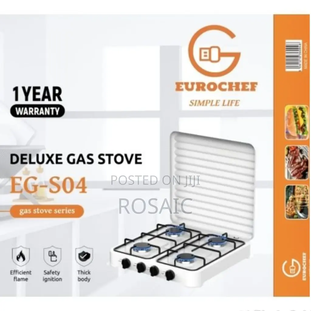 Eurochef 4 Burner Gas Cooker at 3000