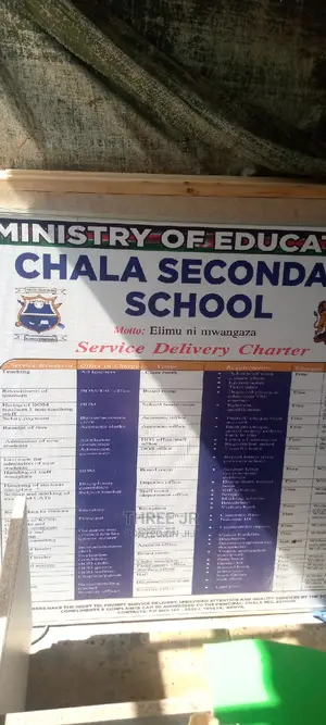 Service Charter Boards for Schools in Stock