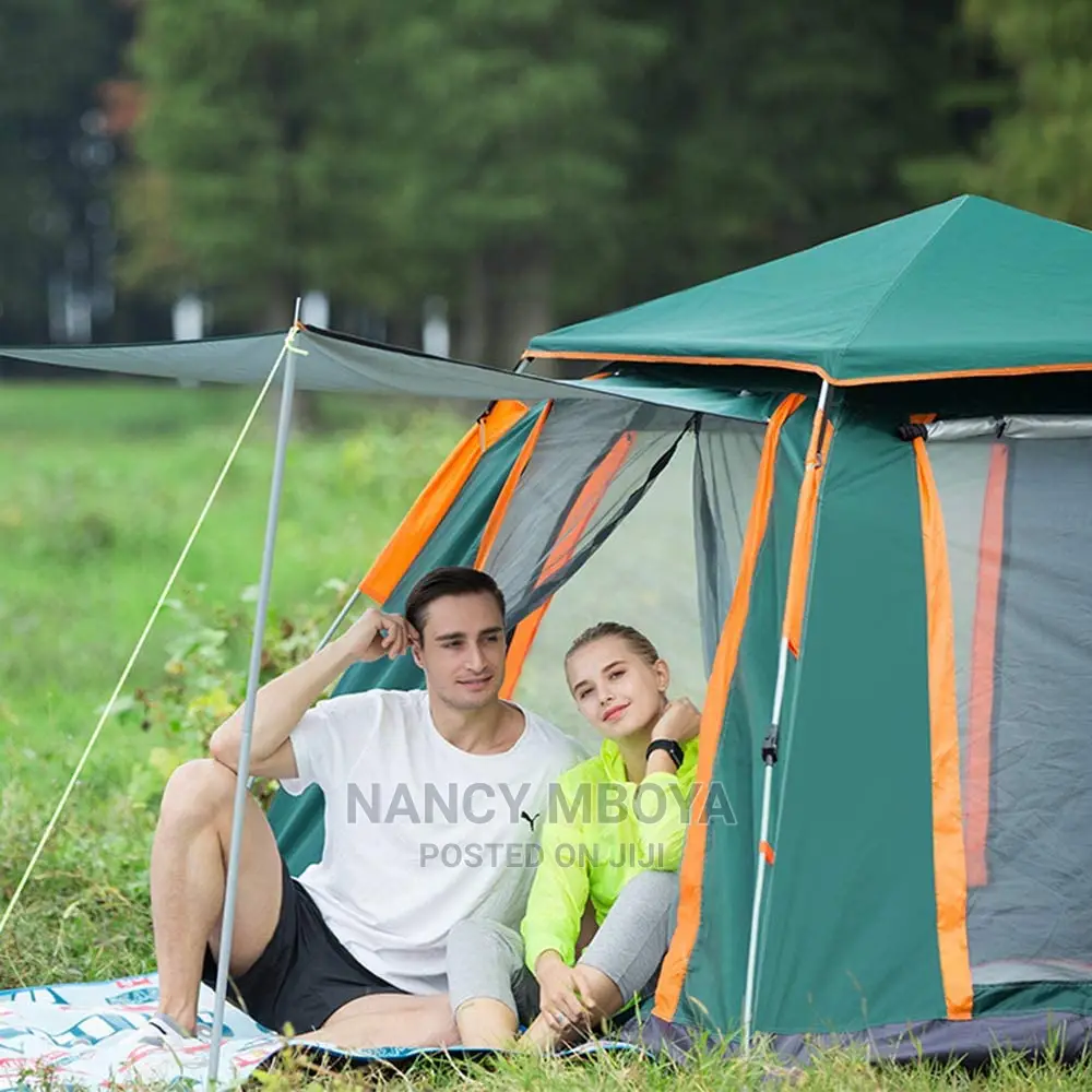 6-8 Person Family Automatic Pop Up Camping Tent,