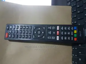 Fat-77 Smart Tv Remote Black With Netflix
