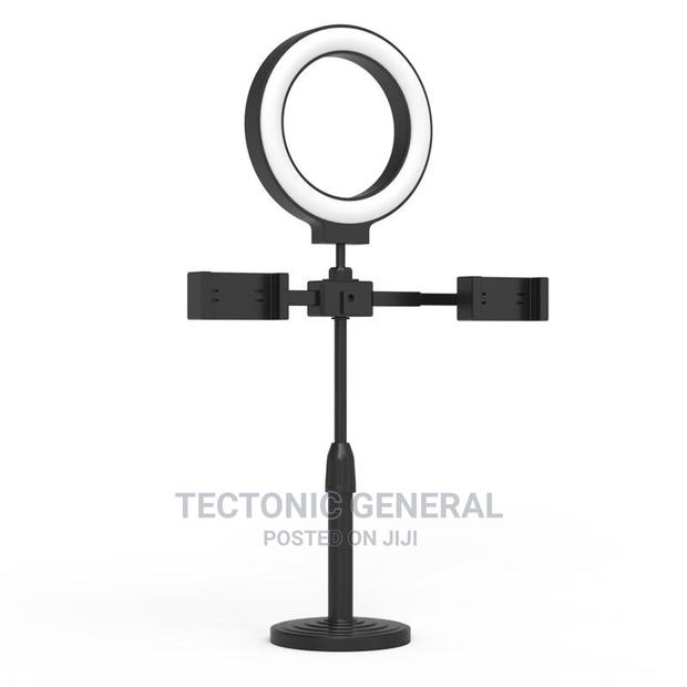 Foldable Table Ring Light With Dual Phone Holdertripod Stand - thumbnail 2