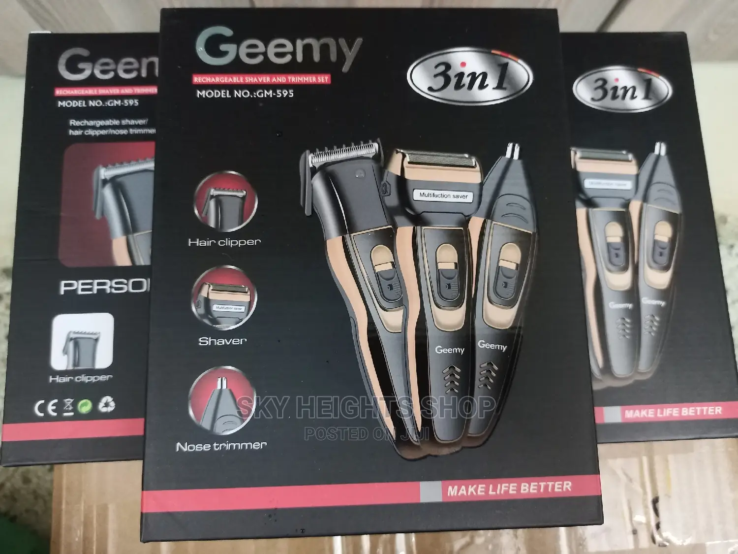 Efficient Electric Geemy Rechargeable 3in1 Shaver / Trimmer