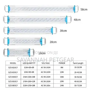 Super Slim Extendable LED Aquarium Light, Clip on Lamp