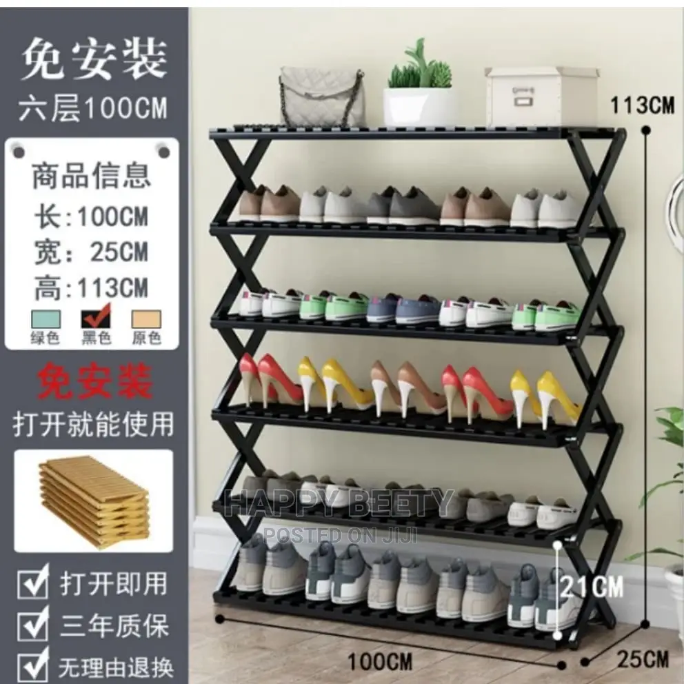 6 Layer Bamboo Shoe Rack
