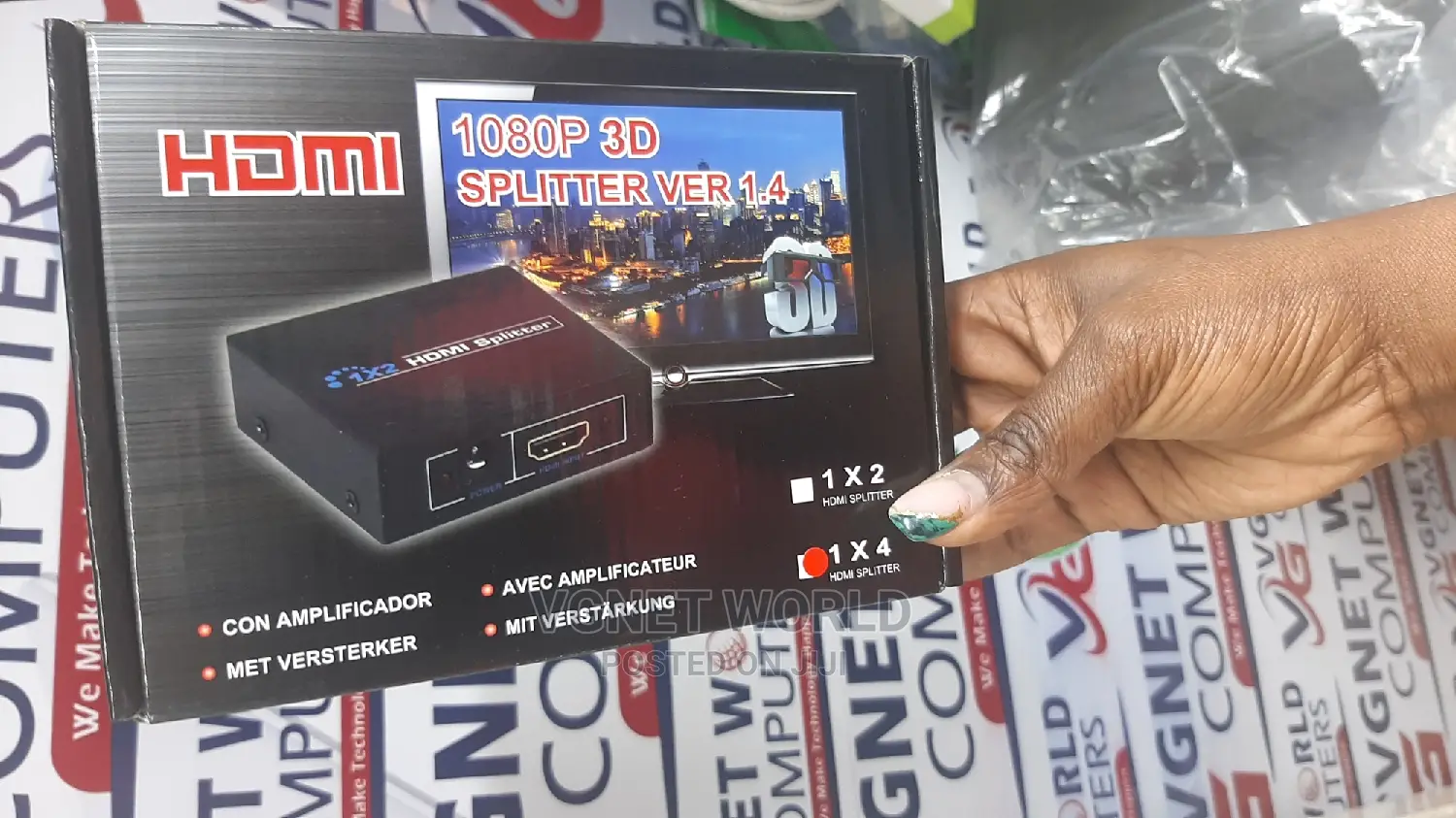 Hdmi Splitter 1×4 Ports 
