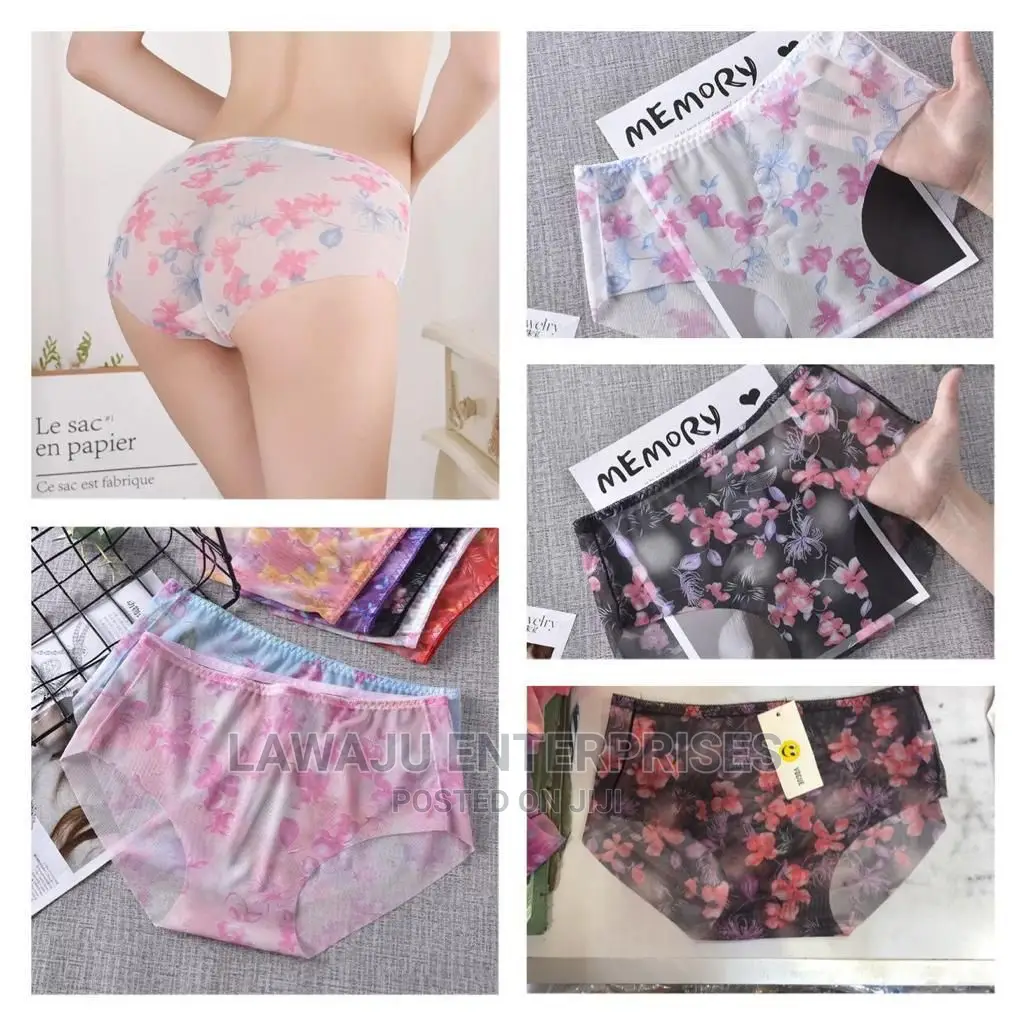 3pcs Women Transparent Thin Mesh Panties