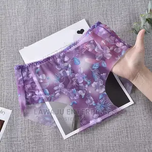 3pcs Women Transparent Thin Mesh Panties