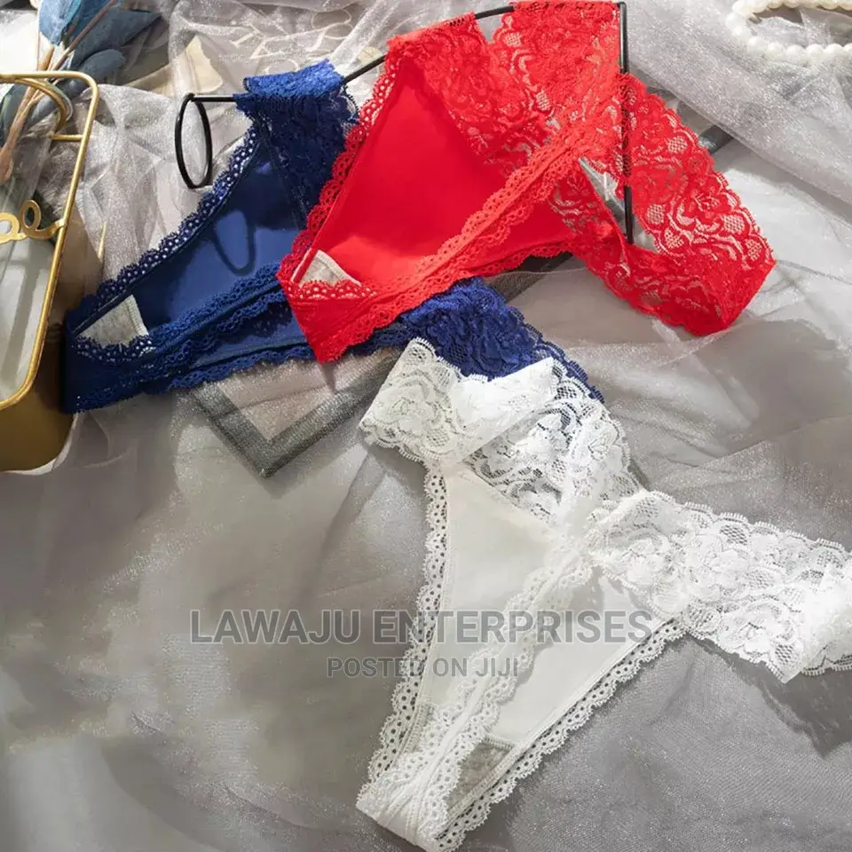Cotton T-Back Women Lace Panties - (Pack of 3)