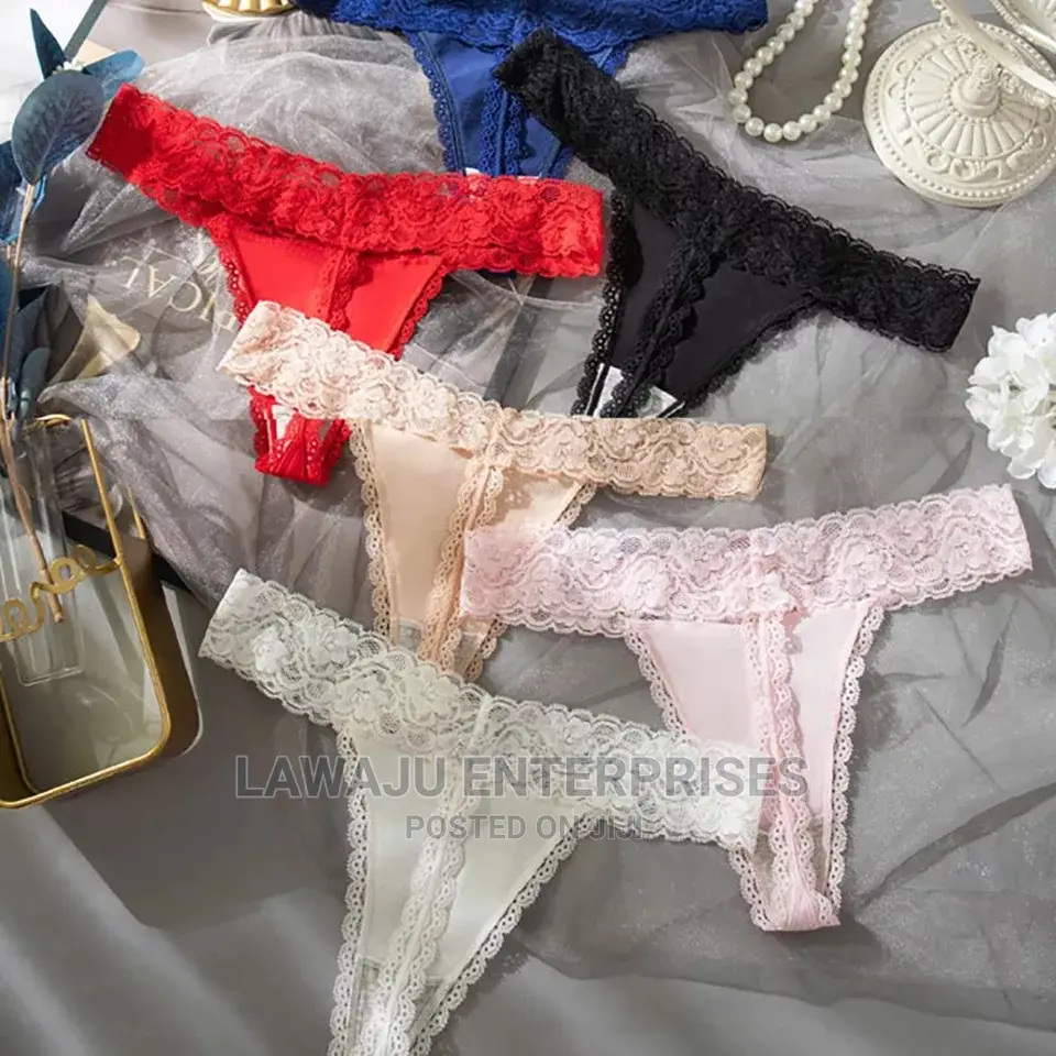 Cotton T-Back Women Lace Panties - (Pack of 3)