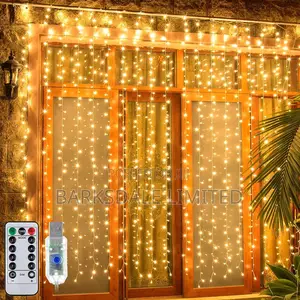 Christmas Xmas String Curtain Lights 3x3m Led Waterproof Cop