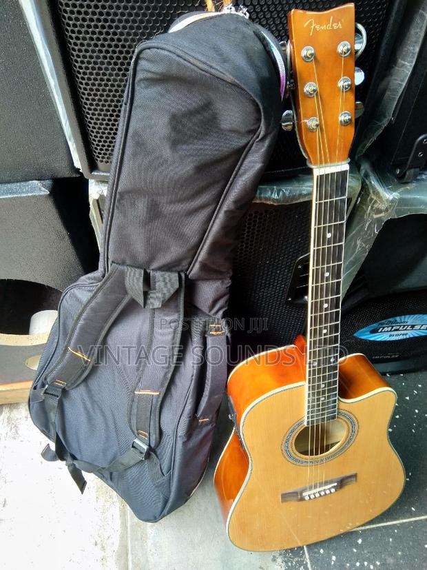 Semi Acoustic Box Guitar And Bag