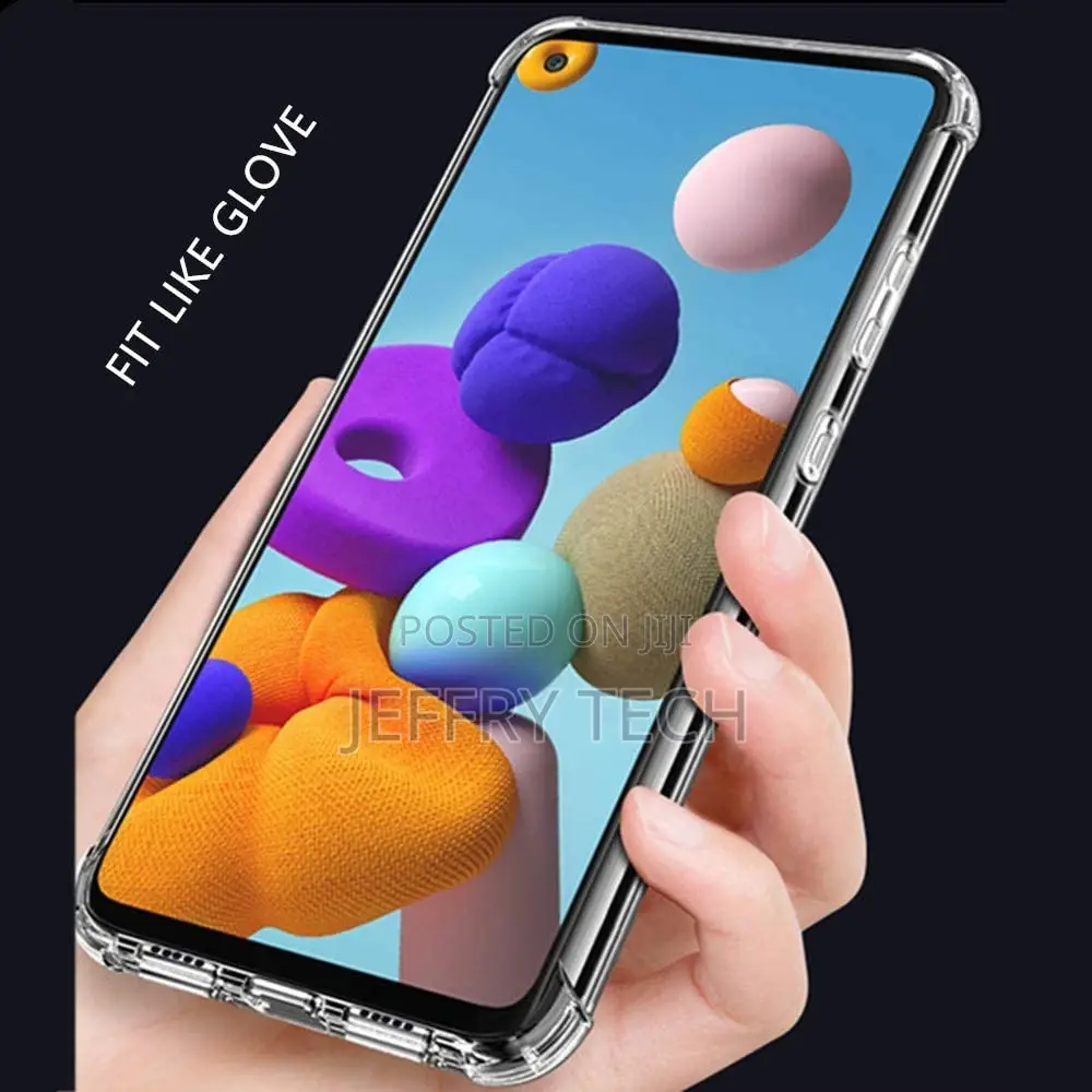 Case for Samsung Galaxy A21s, Crystal Clear Hybrid Material