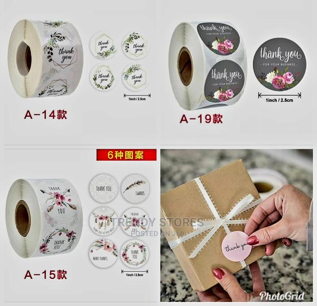 500pcs Thank You Sticker Roll - main view