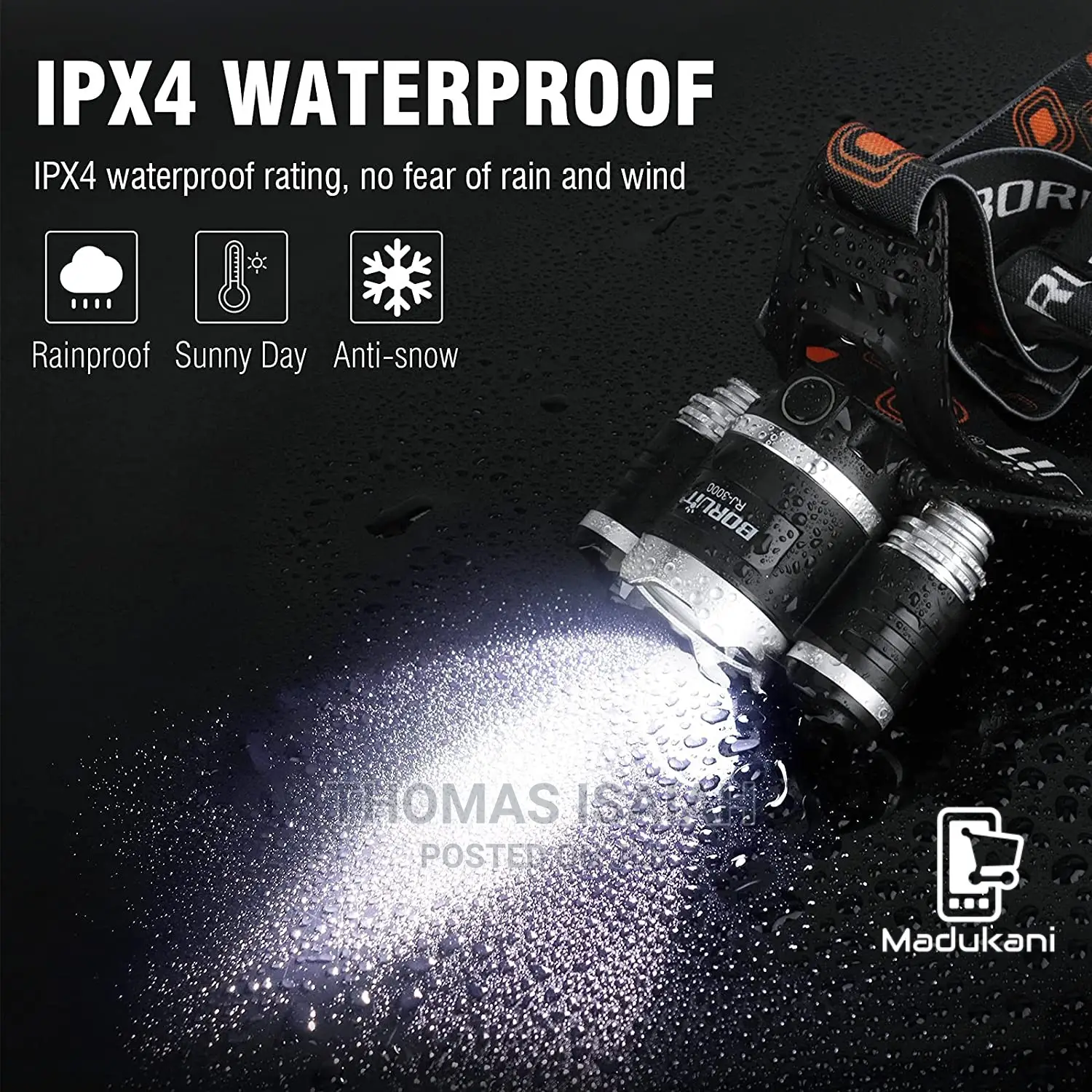 3 Way Head Lamp LED Head Torch