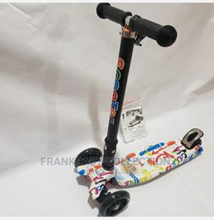 3 Wheel Scooter With Flashing Wheels for Kids, Graffiti Deck - main view