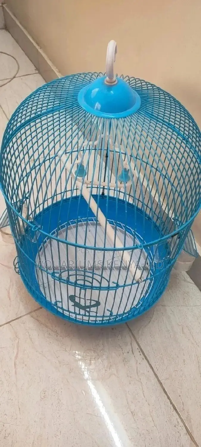 Circular Blue Cage ,Good for Parrot Basking
