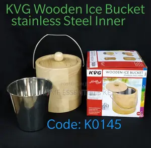 Wooden Ice Bucket Round