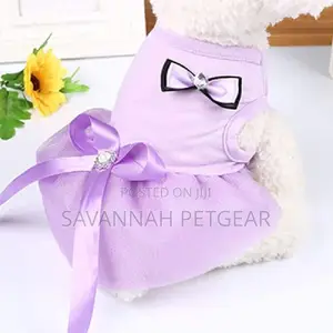 Crystal Bowknot Princess Dog Cat Dress, 6 Sizes