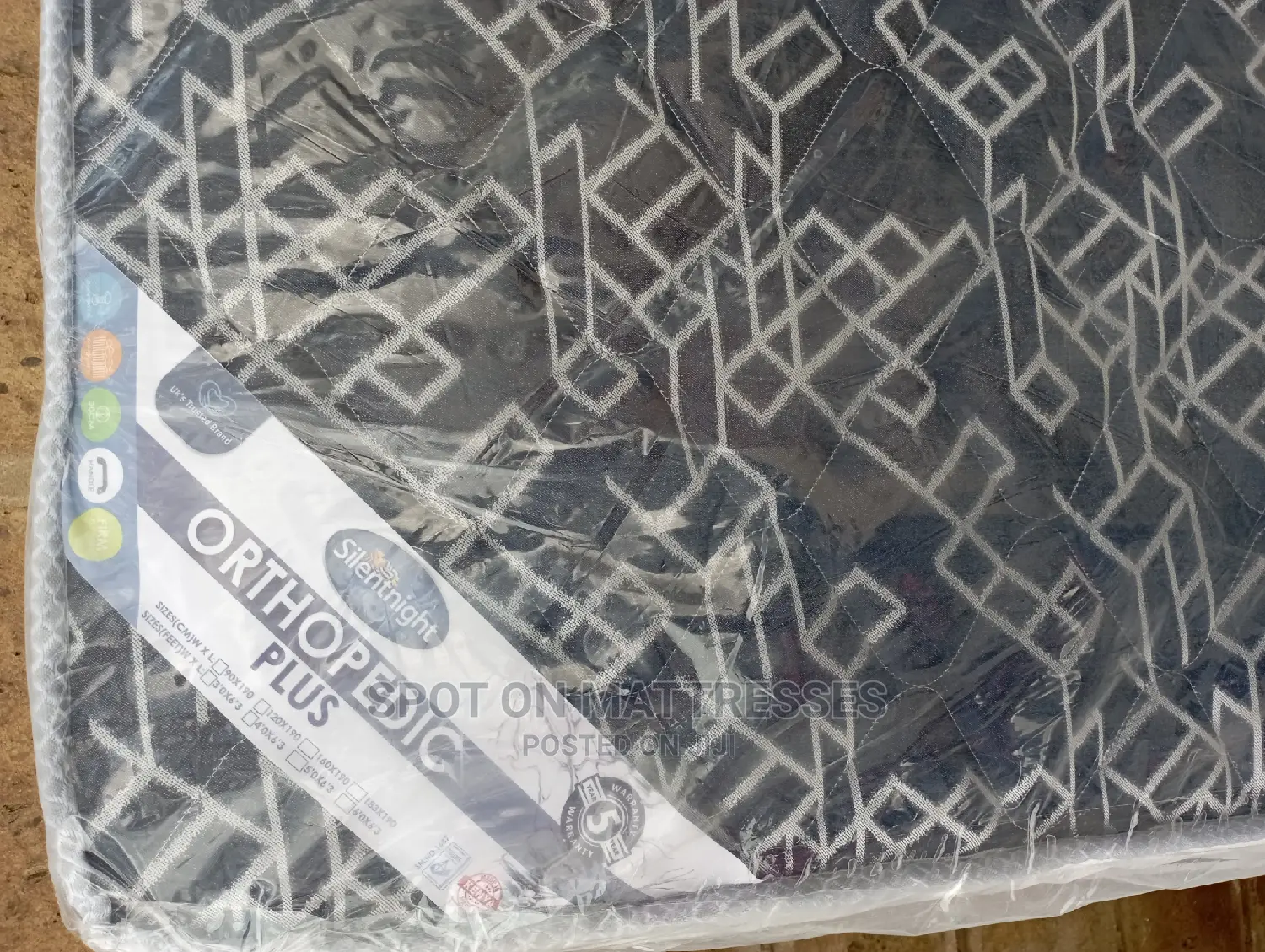 5by6 10inch Orthopaedic Spring Mattress