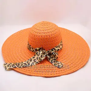 Women Big Brim Straw Hat With Ribbon