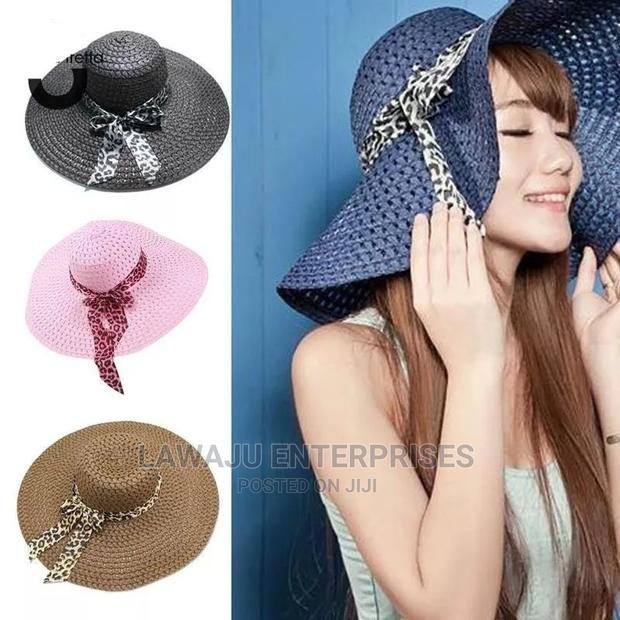 Women Big Brim Straw Hat With Ribbon