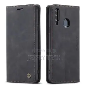 Galaxy A20S Case, Retro PU Leather TPU Inner Wallet Case [Ca