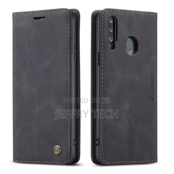 Galaxy A20S Case, Retro PU Leather TPU Inner Wallet Case [Ca