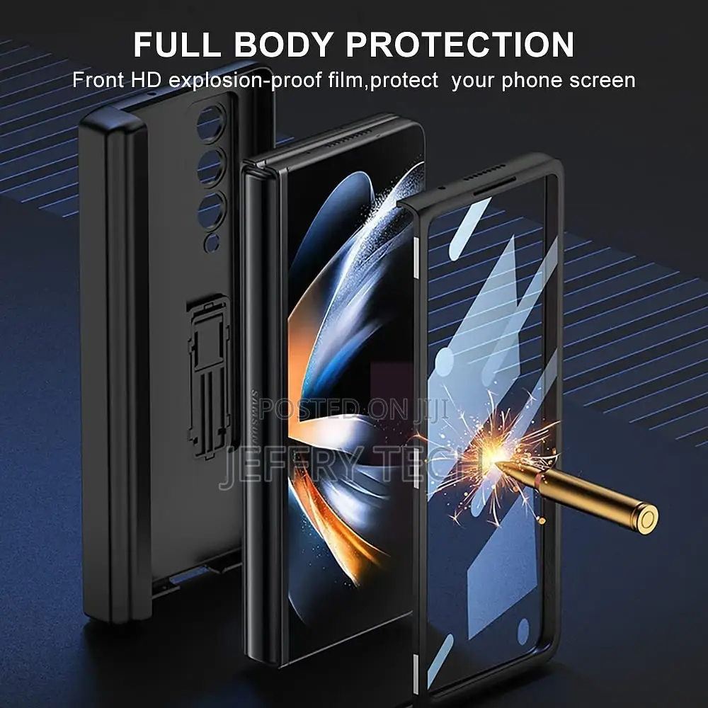Samsung Galaxy Z Fold 4 Case Magnetic Hinge Protection Built