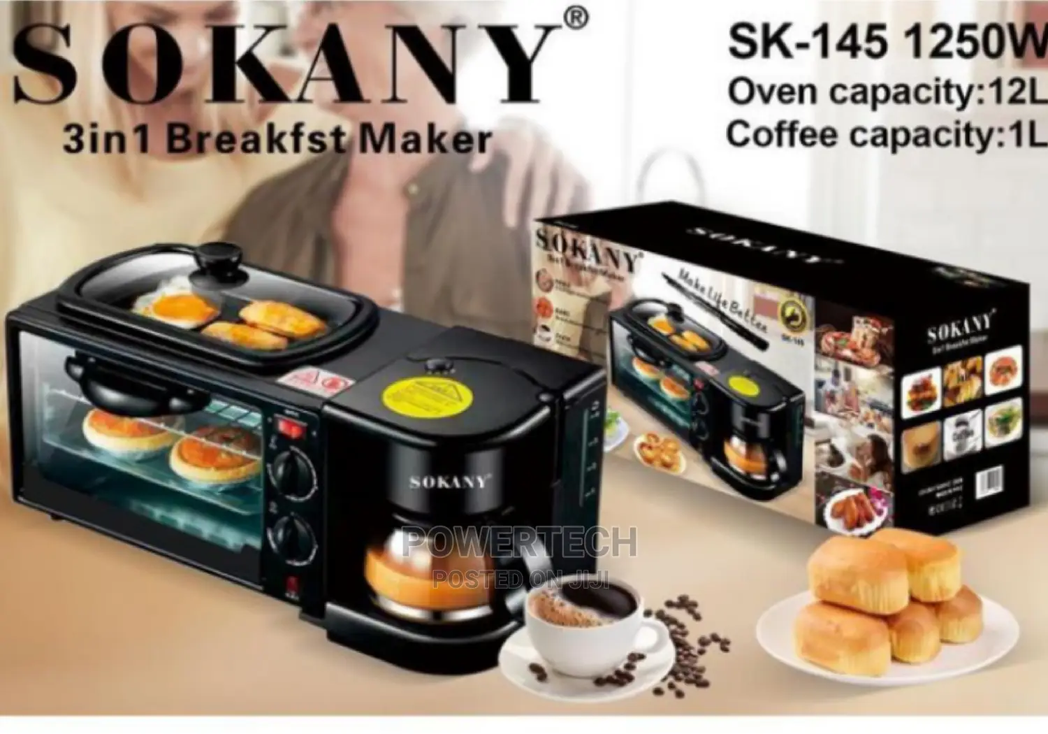 Sokany Breakfast Maker ;12 Litres Oven