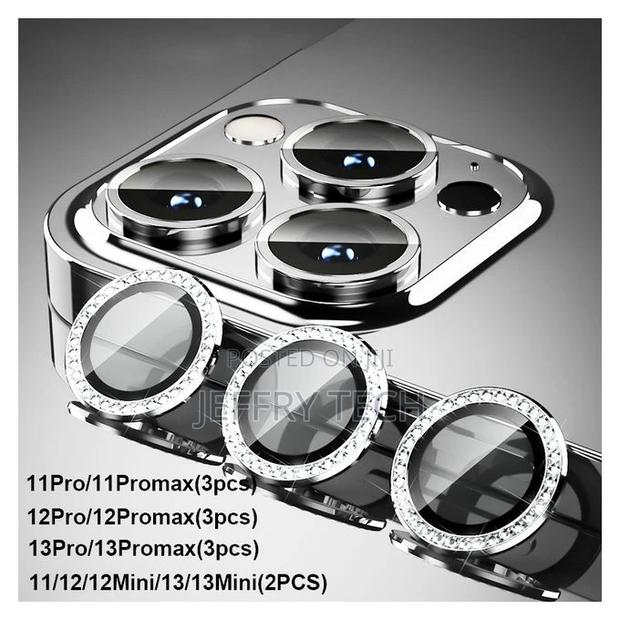 Diamond Glitter Camera Lens Protector on for iPhone 13 12 11 - main view