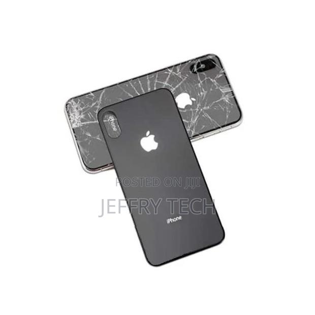 iPhone X - Back Screen Protective Tempered Glass - Black