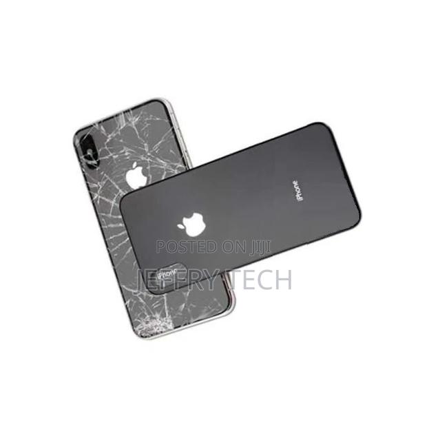 iPhone X - Back Screen Protective Tempered Glass - Black - thumbnail 2