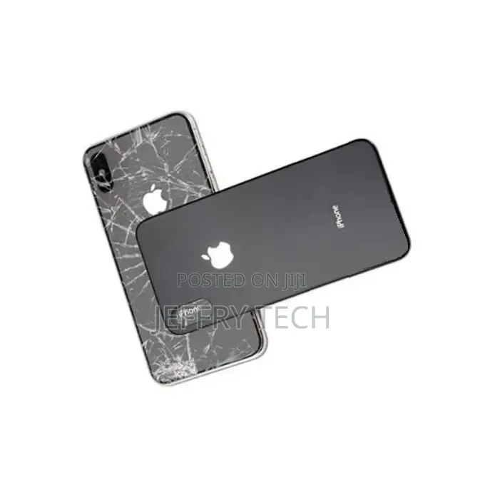 iPhone X - Back Screen Protective Tempered Glass - Black