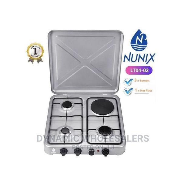 #Nunix 3 Gas + 1 Electric Hot Plate Table Top Cooker Burner