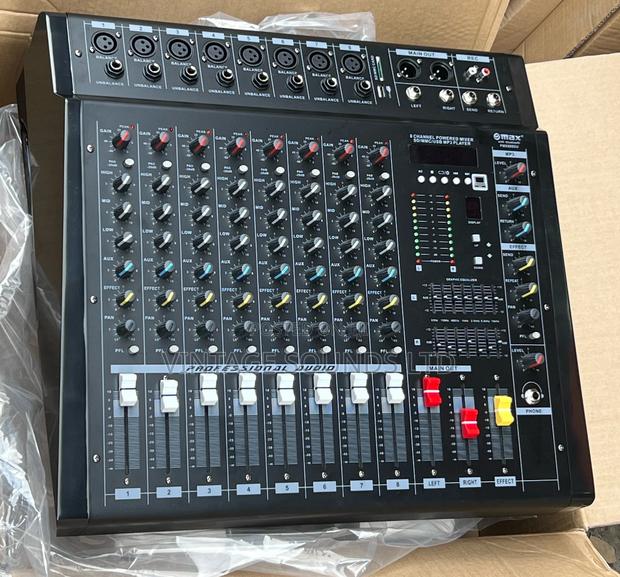 Professional Max 8 Channel Powered Mixer - thumbnail 2