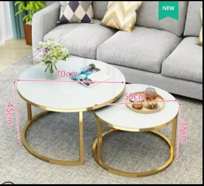 #Nordic Nestling Glass Top Coffe Table