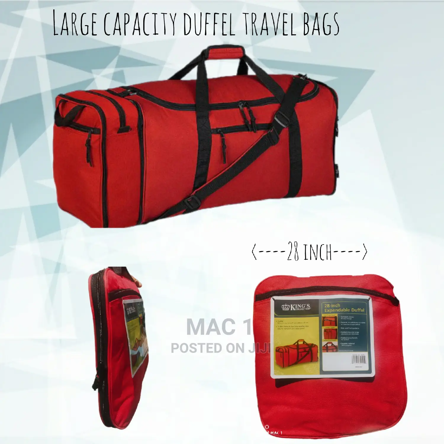 Large Capacity Duffel Expandable Duffel Bag