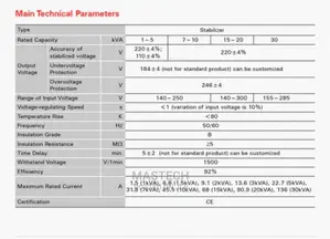 10kva Single Phase Voltage Stabilizer