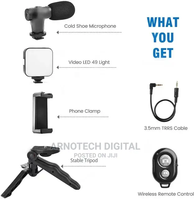 Vlogging Kit With Microphone Light