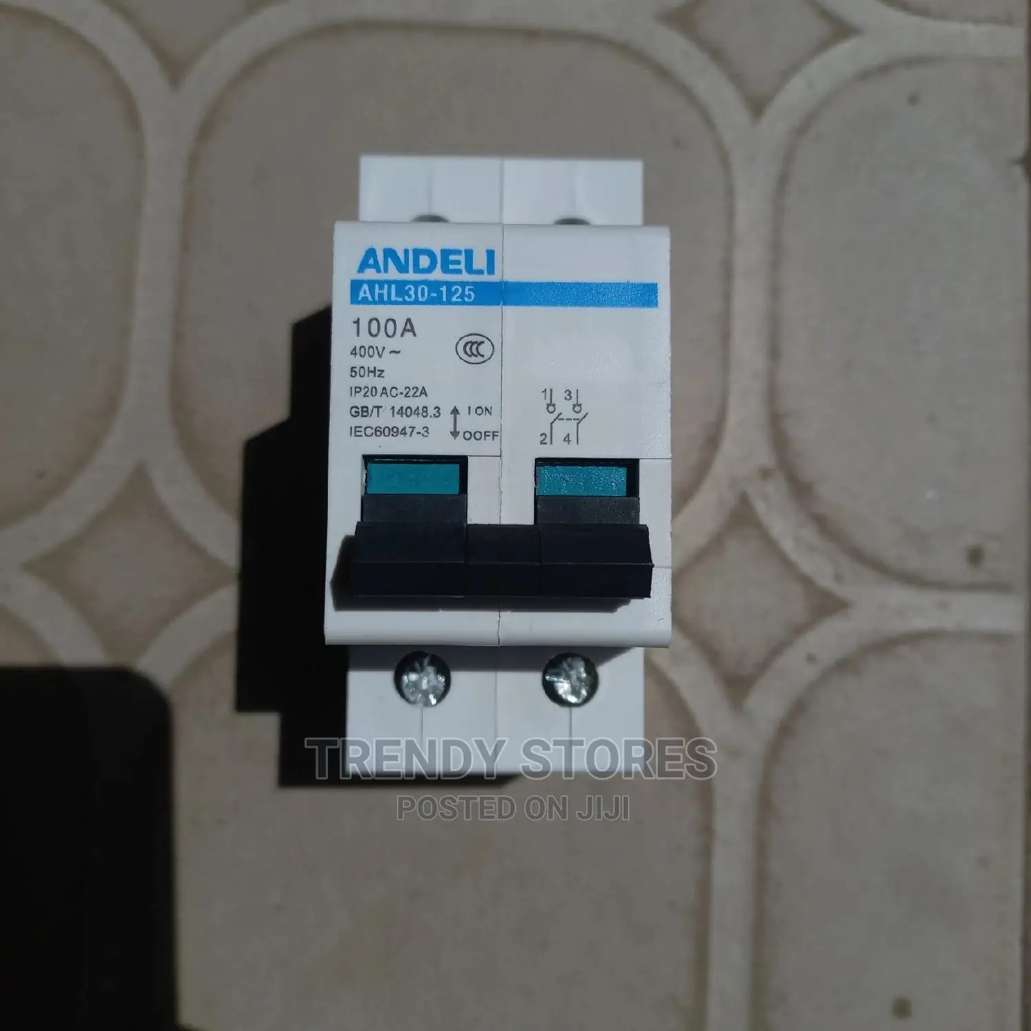 MCB Andeli Double Pole 100 a Circuit Breaker