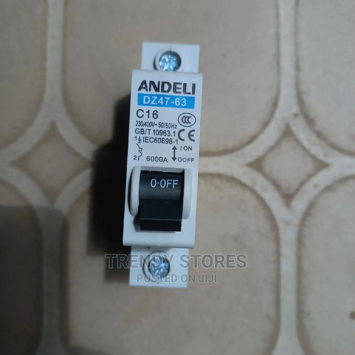 MCB Andeli Single Pole C16 Circuit Breaker