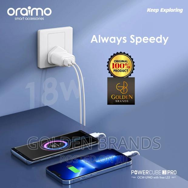 Oraimo Powercube 3 Pro 18W Fast Charging Kit for iPhone - thumbnail 3