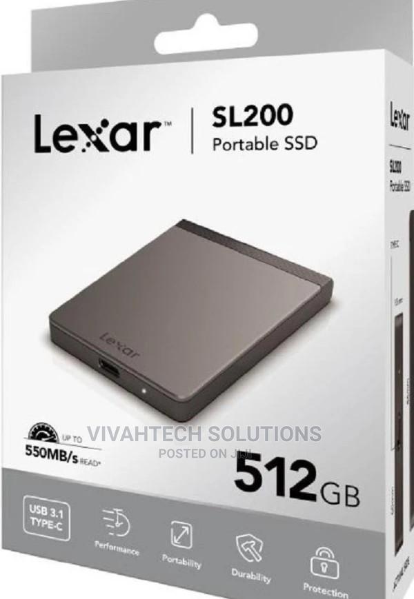 Lexar SL200 512GB Portable External SSD Solid State Drive - main view
