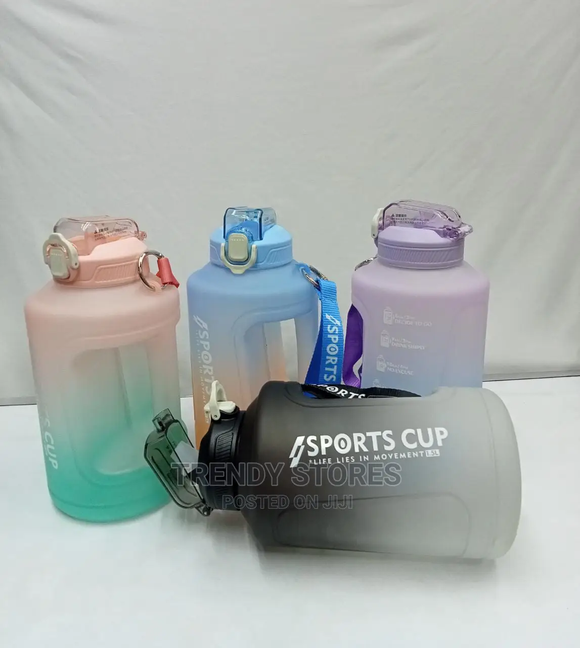 1.5 Ltrs Motivational Water Bottle With Straw