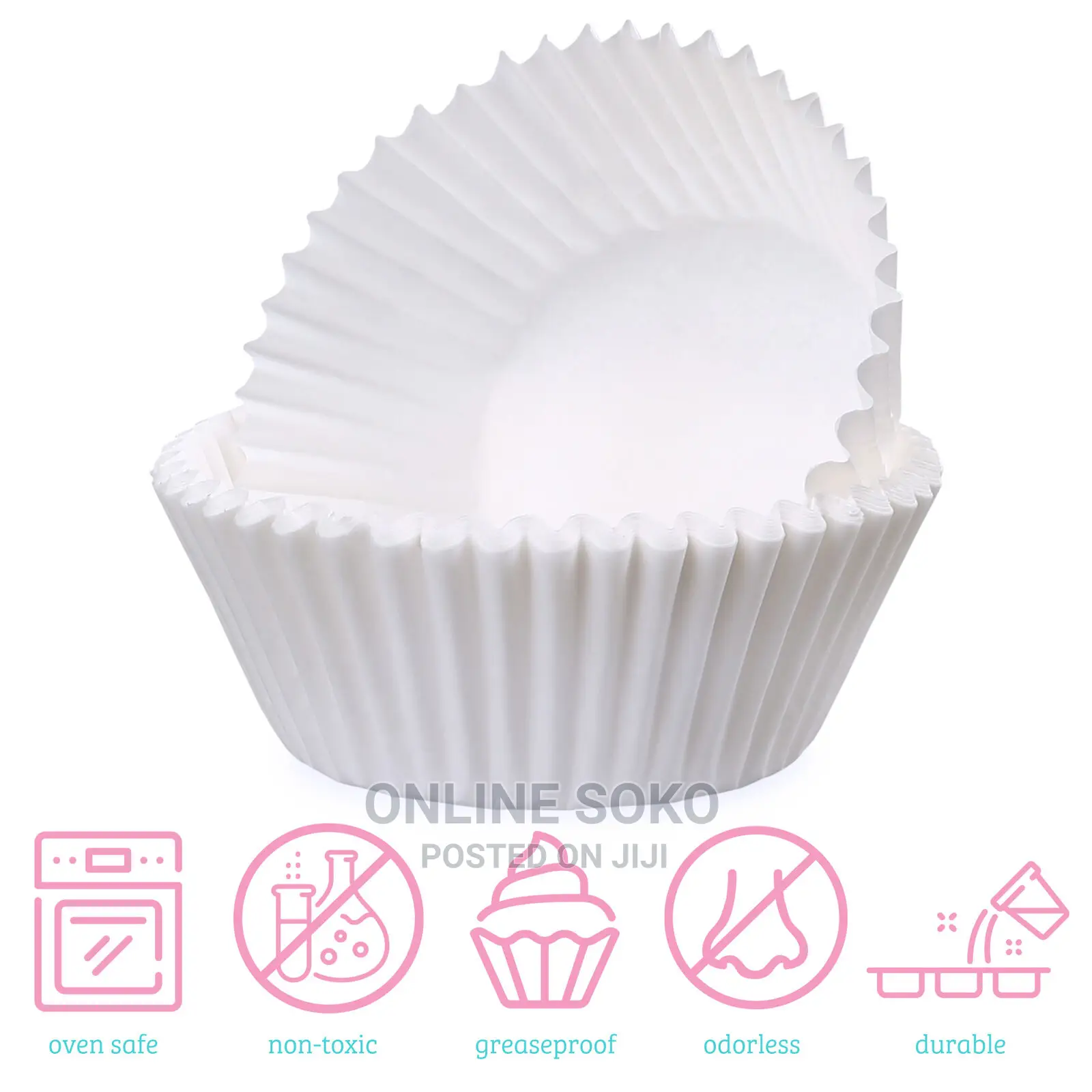 Baking Cup Cake Paper Liners Cases - 1000 Pcs