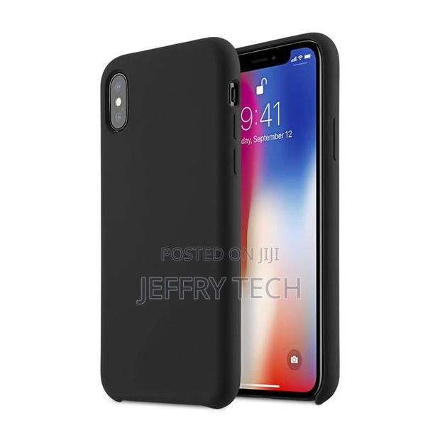 Silicone Case Cover for iPhone Xs Max Case (Black Hard Cover - main view